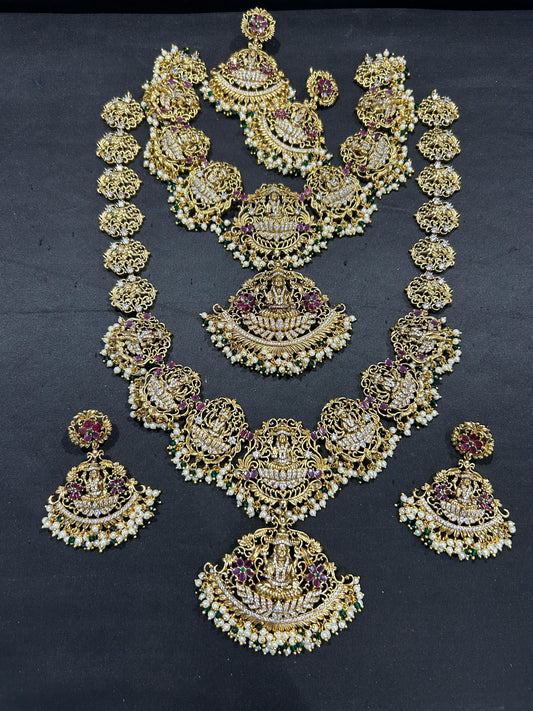 Nakshi Work with AD Stones Bridal Combo Set