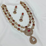 Victorian Polish with Moissanite & AD Stones Bridal Haram - Nakshatra Jewels