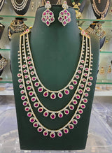 American Diamond Stones Bridal Layer Haram