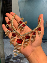 Victorian Polish with AD Stones Bridal Necklace