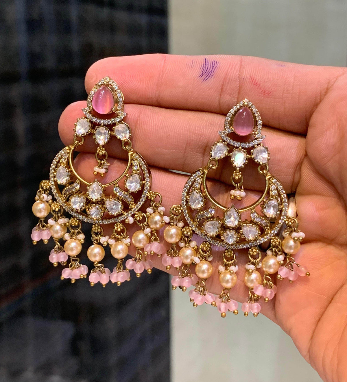 Mossianite Stones Bridal Earrings
