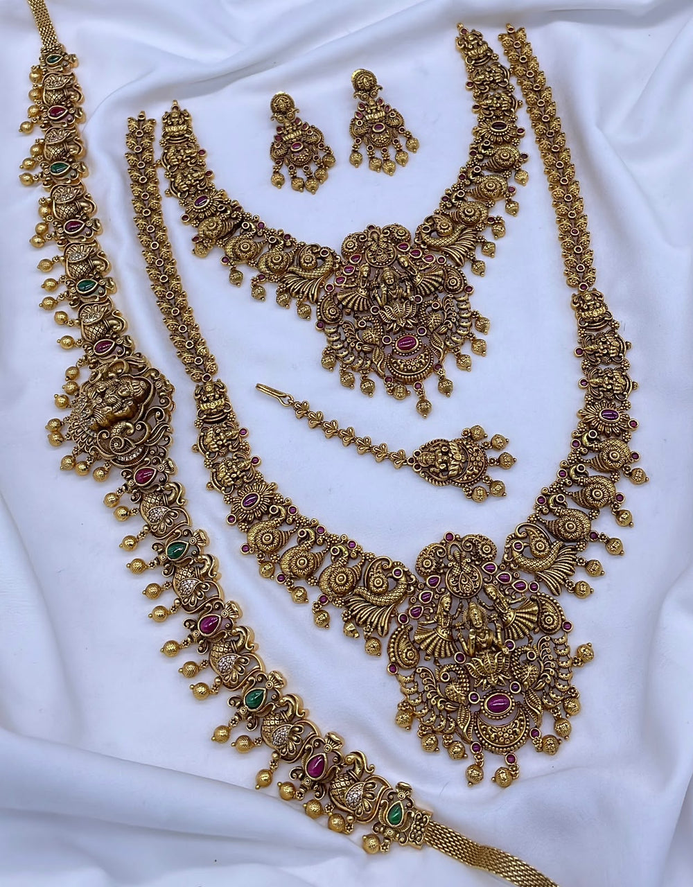 Nakshi Work with AD Stones Bridal Combo Set
