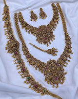 Nakshi Work with AD Stones Bridal Combo Set