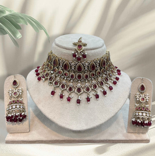 Victorian Polish with AD Stones Bridal Choker