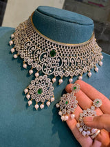 American Diamond Stones Bridal Choker - Nakshatra Jewels