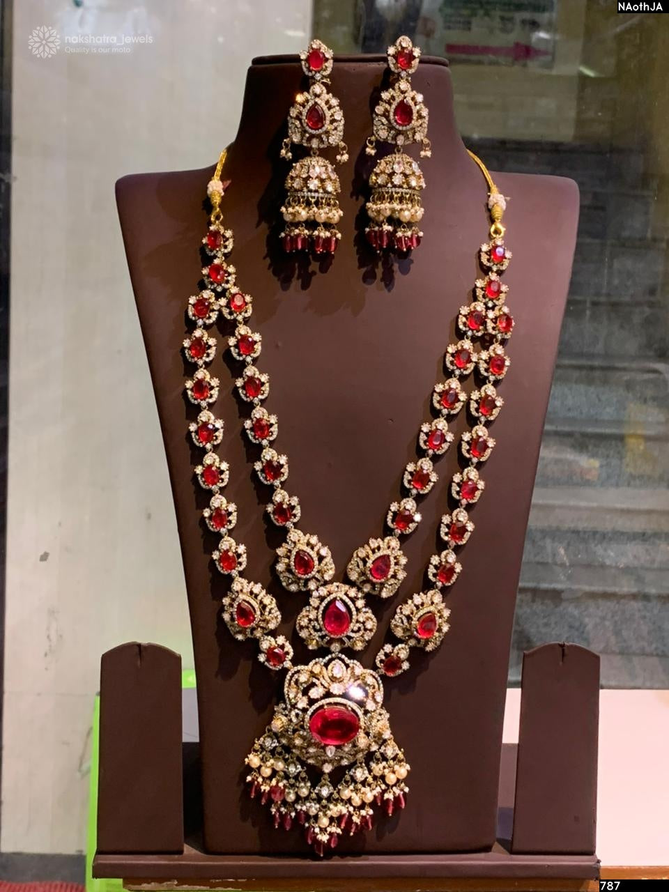 Mossianite and AD Stones Bridal Haram