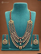 Victorian Polish AD Stones Bridal Layer Haram