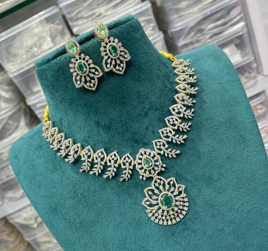 American Diamond Stone Necklace - Nakshatra Jewels