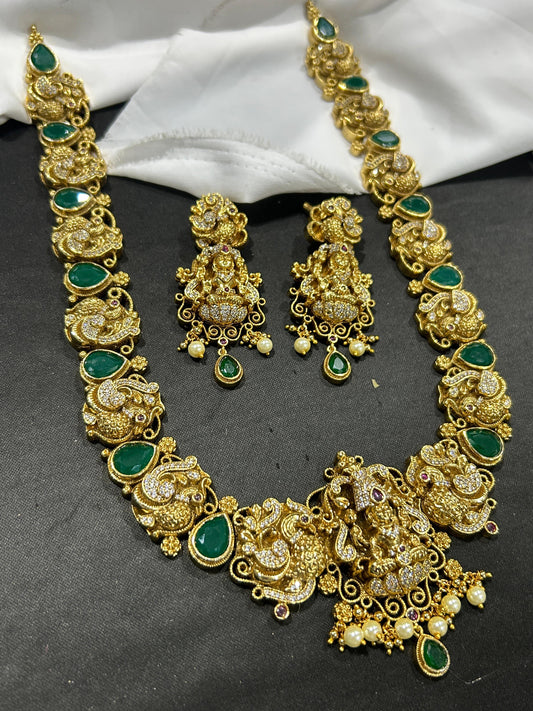Nakshi Work with AD and Kundan Stones Bridal Haram