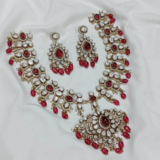 Moissanite Stones Bridal Necklace - Nakshatra Jewels