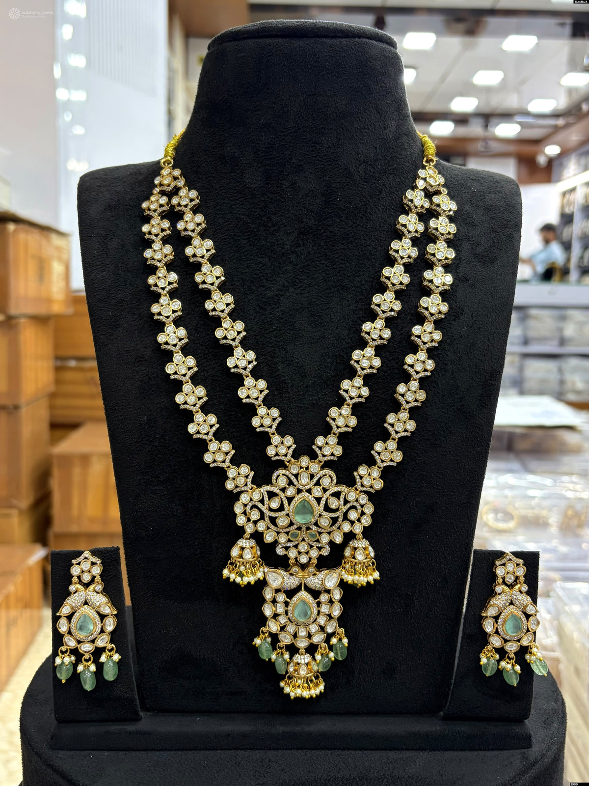 Mossianite Stones Bridal Layer Haram