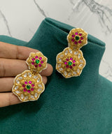 Jaadu Kundan Stones Bridal Earrings