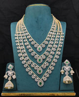 American Diamond Stone Bridal Layer Haram - Nakshatra Jewels