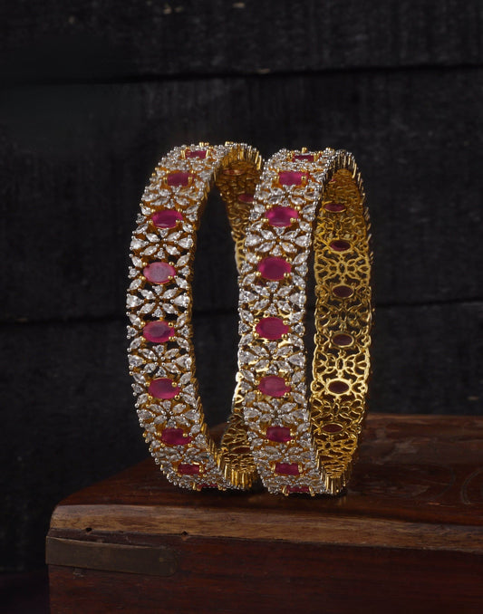 AD Stone Bangles - Nakshatra Jewels