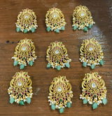 Hair Accessories (Premium Matt with Kempu Stones) - Nakshatra Jewels