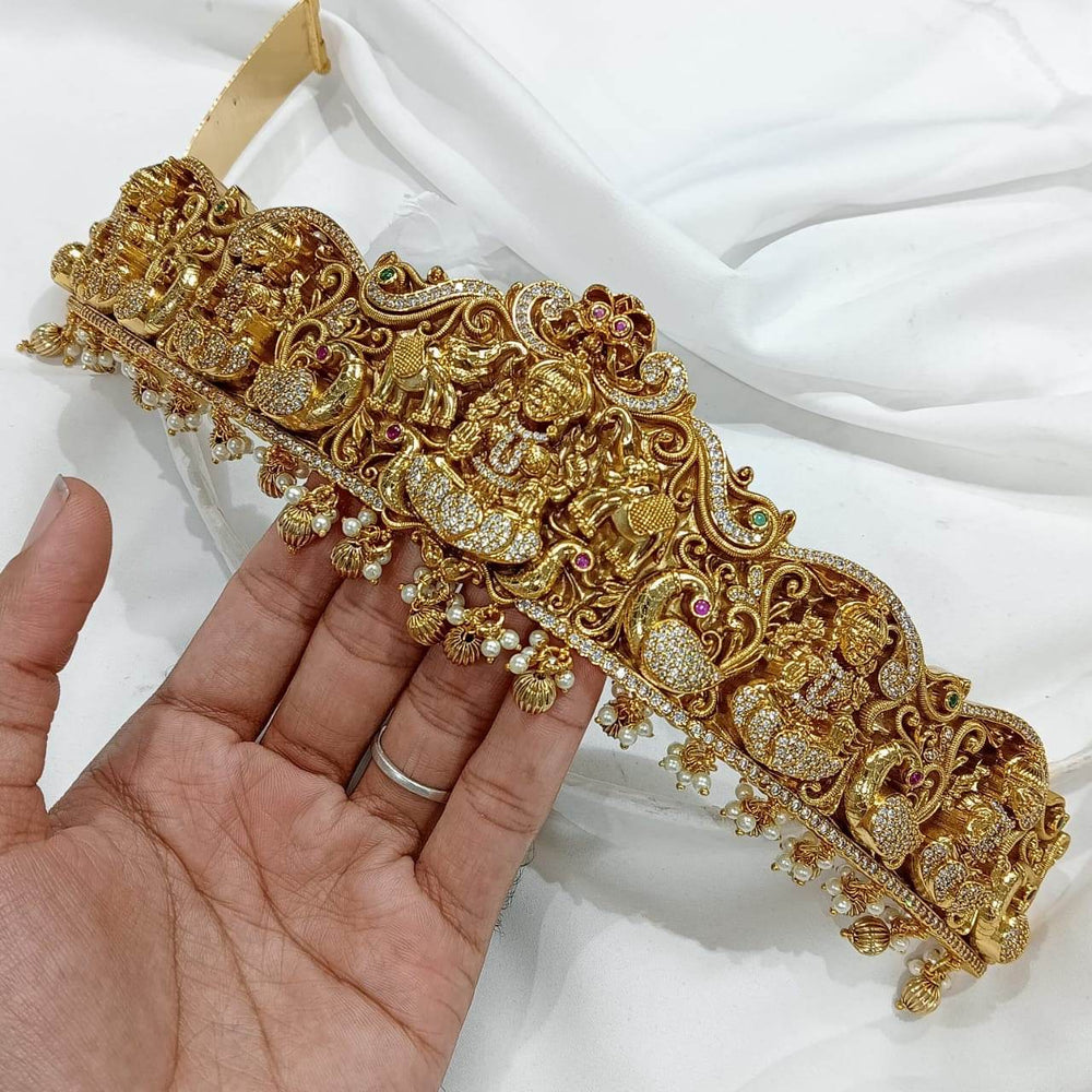 Nakshi Work with AD Stones Bridal Hip Belt - Nakshatra Jewels