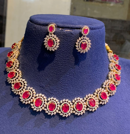 American Diamond Stones Necklace