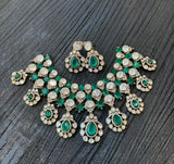 Mossianite and AD Stones Bridal Necklace