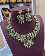 Kundan and Mossianite Stones Bridal Necklace