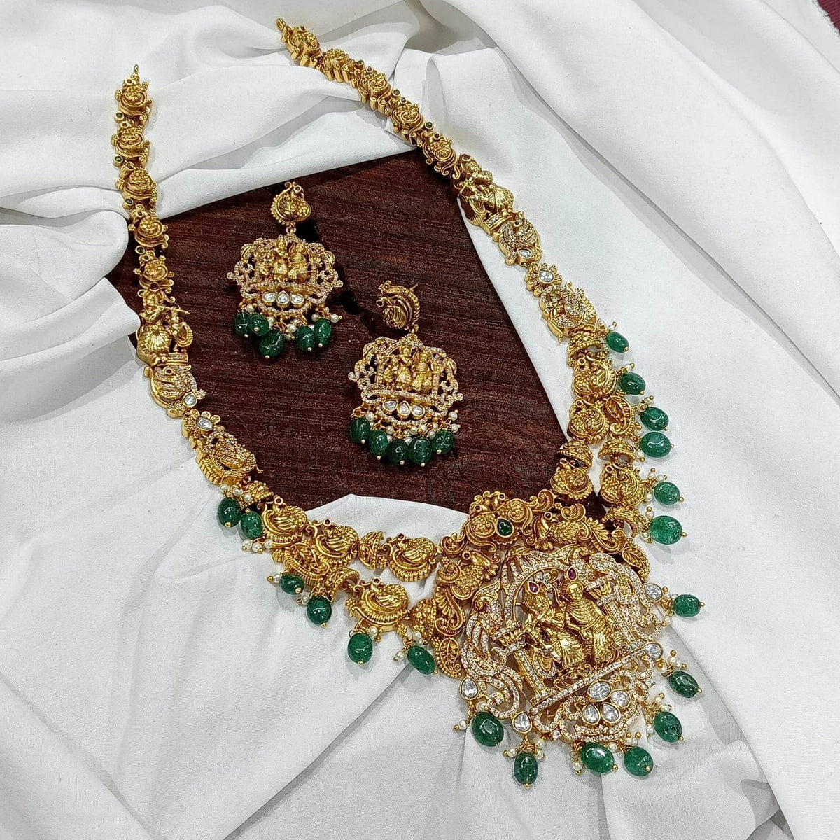 Nakshi work with AD Stones Bridal Haram