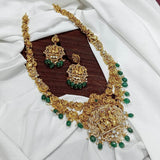 Nakshi work with AD Stones Bridal Haram - Nakshatra Jewels
