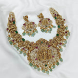 Nakshi Work withAD Stones Bridal Necklace - Nakshatra Jewels