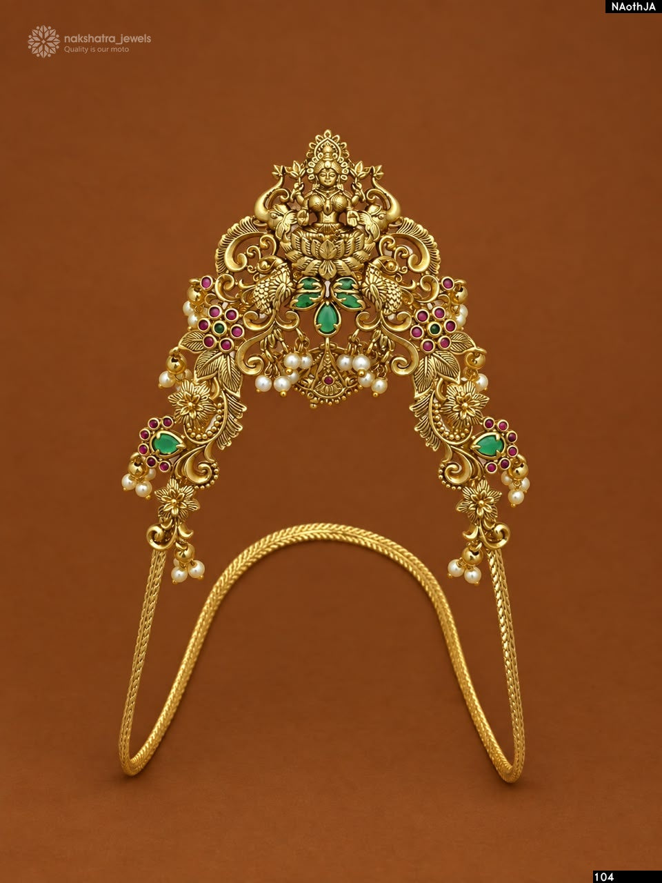 Nakshi Work with Kempu Stones Vanki