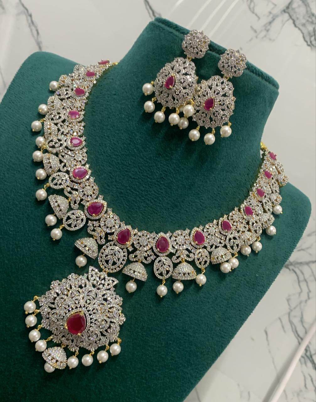 American Diamond Stones Necklace