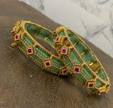 Kundan Stone Bangles (Openable)