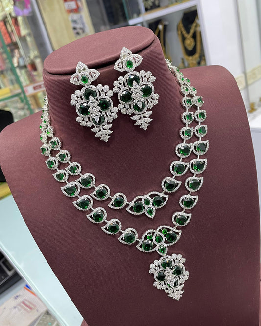 Victorian Polish AD Stones Necklace