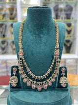 Victorian Polish with AD Stones Haram - Nakshatra Jewels