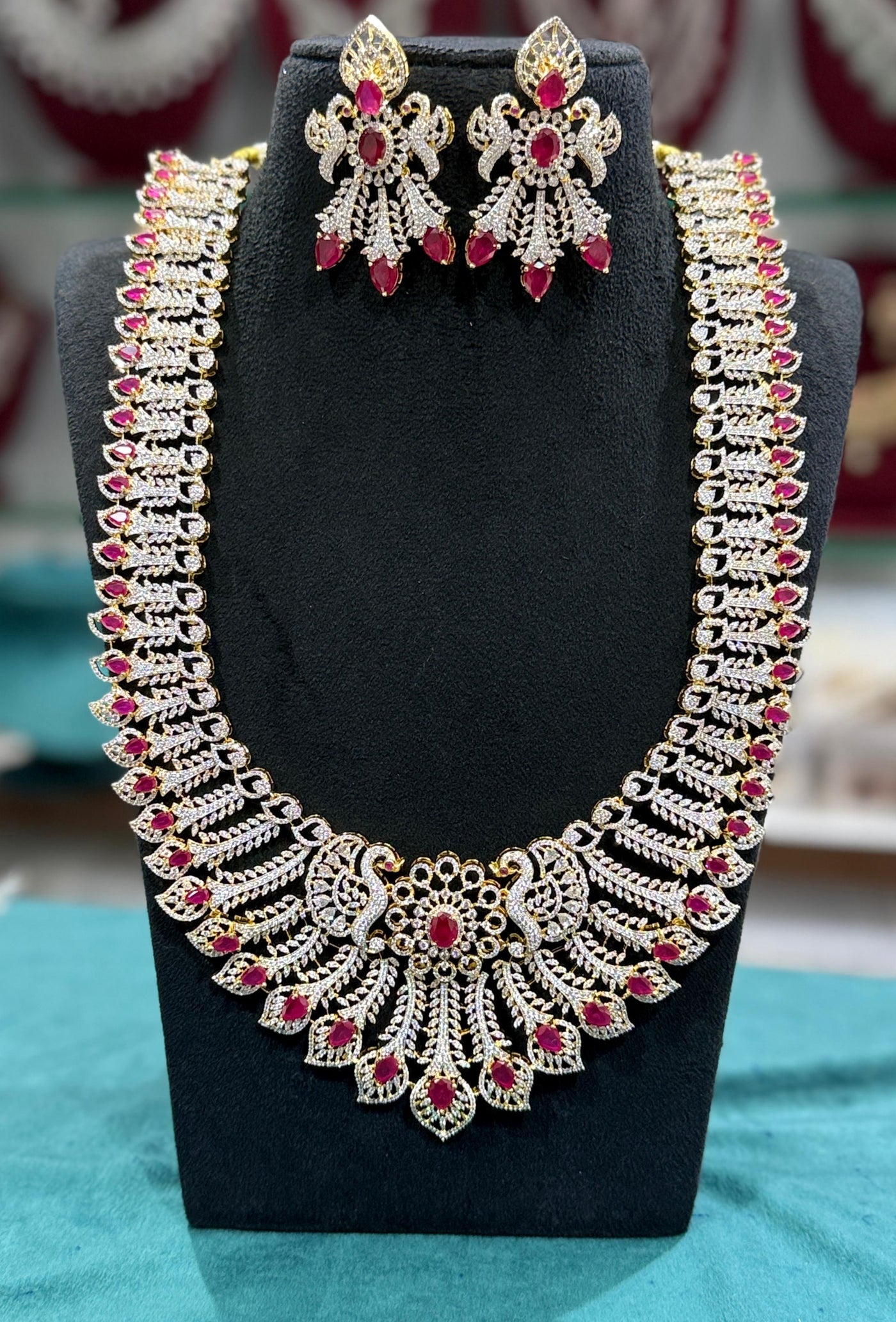 American Diamond Stones Bridal Haram