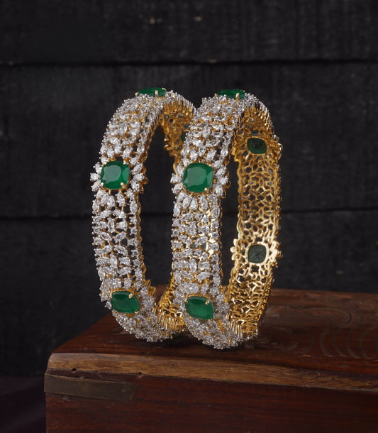AD Stone Bangles - Nakshatra Jewels