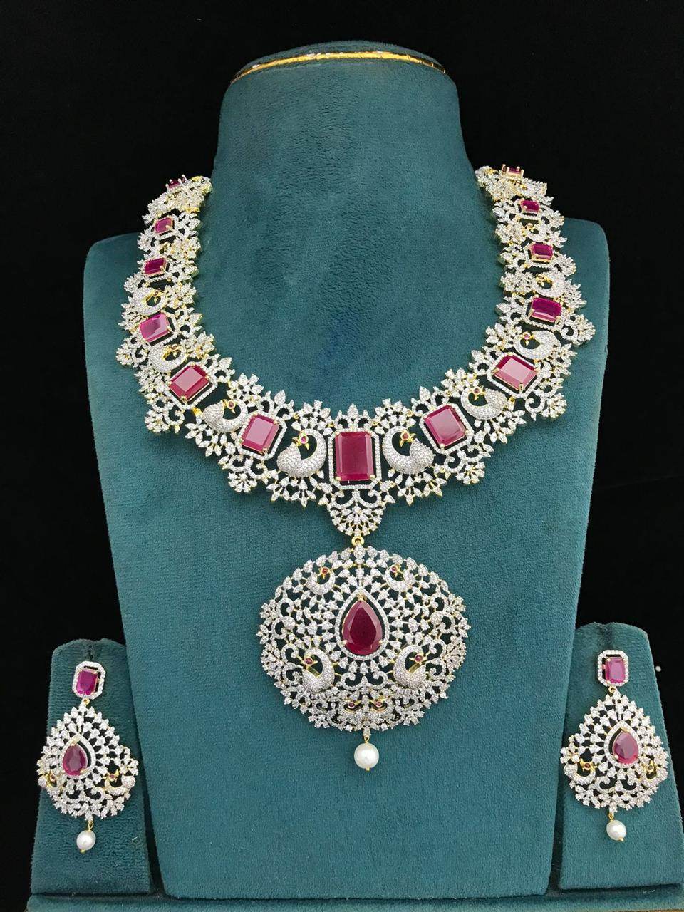 American Diamond Stones Bridal Haram