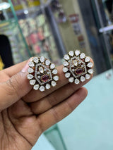 Mossianite Stones Bridal Earrings - Nakshatra Jewels