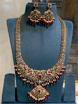 Victorian Polish with AD Stones Bridal Haram - Nakshatra Jewels