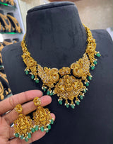 Nakshi Work with AD Stones Bridal Necklace