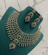 American Diamond Stones Bridal Necklace - Nakshatra Jewels