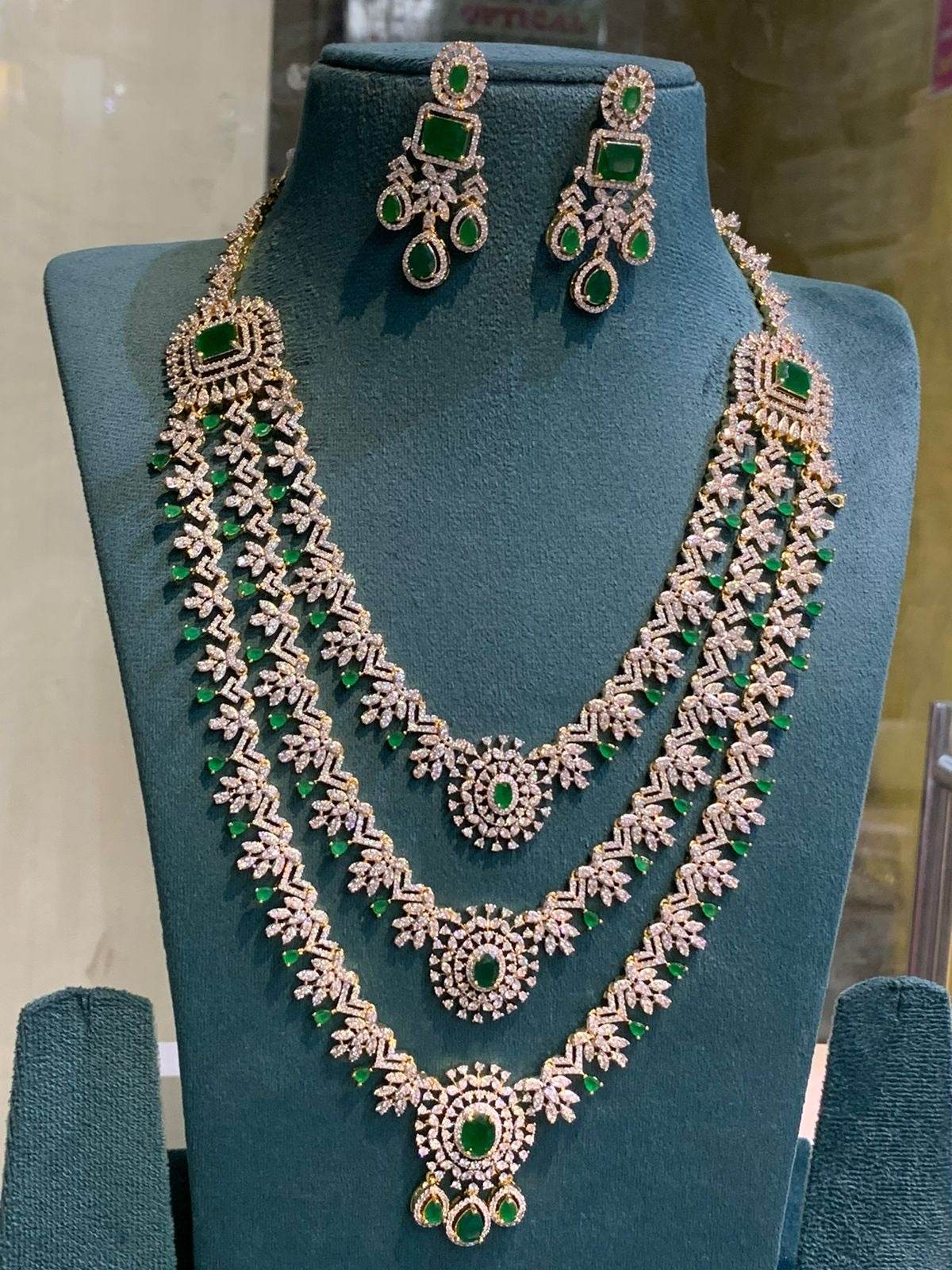 American Diamond Stones Bridal Layer Haram
