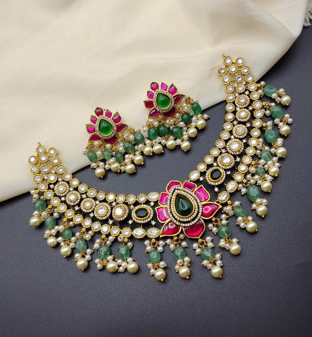 Jaadu Kundan Stones Bridal Neckset