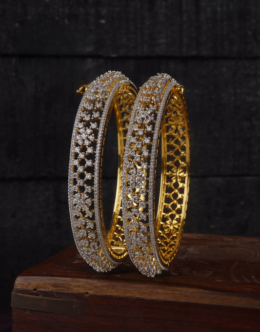 AD Stone Bangles (Openable) - Nakshatra Jewels