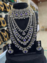 American Diamond Stones Bridal Combo Set