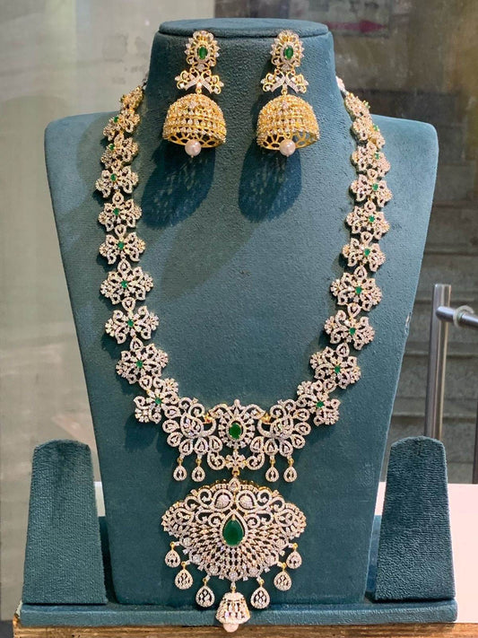 American Diamond Stone Bridal Haram - Nakshatra Jewels