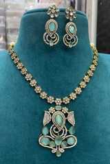 Victorian Polish AD Stones Necklace - Nakshatra Jewels