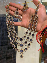 Victorian Polish with AD Stones Layer Necklace - Nakshatra Jewels