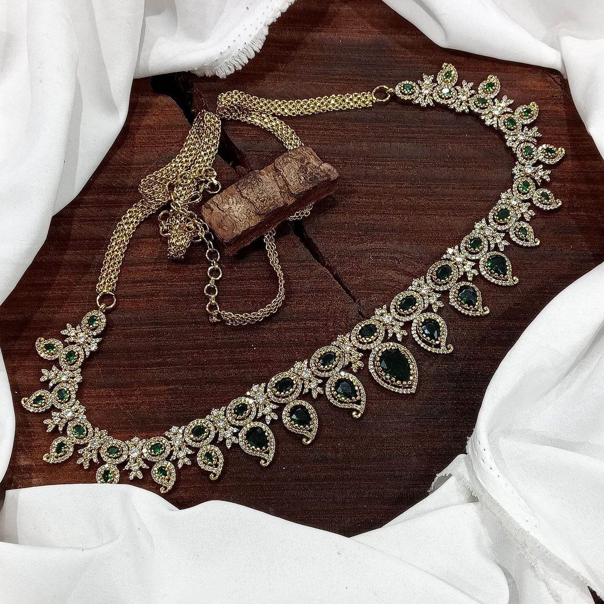 Victorian Polish AD Stones Hip Chain