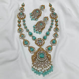 Victorian Polish AD & Moissanite Stones Bridal Haram - Nakshatra Jewels