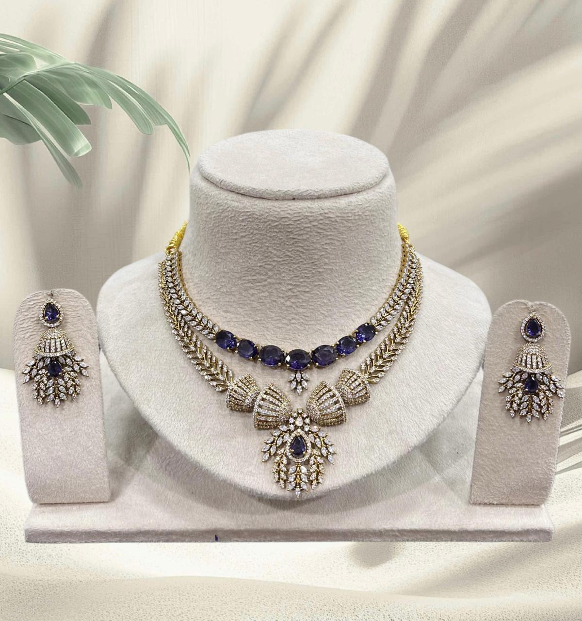 Victorian Polish AD Stones Necklace