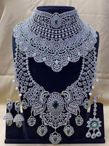American Diamond Stones Bridal Combo Set - Nakshatra Jewels