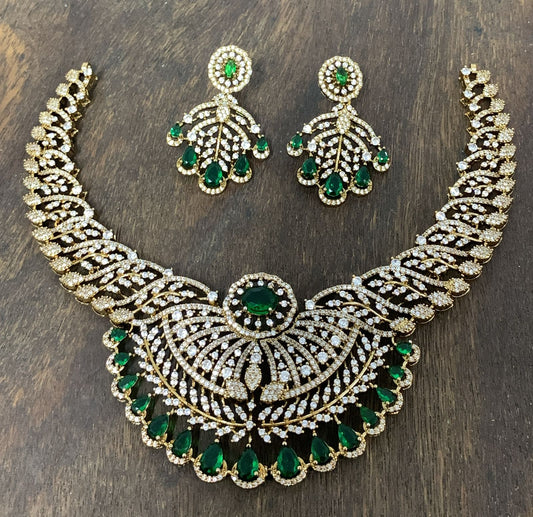 Victorian Polish with AD Stones Neck Set